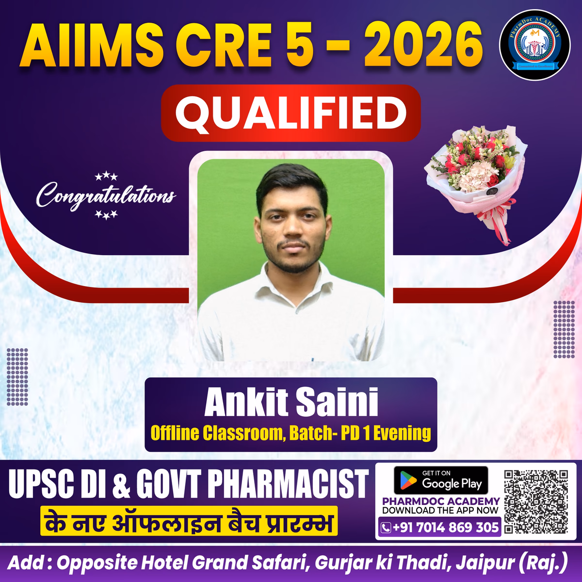 PharmDoc Academy AIIMS CRE 5 Qualified 